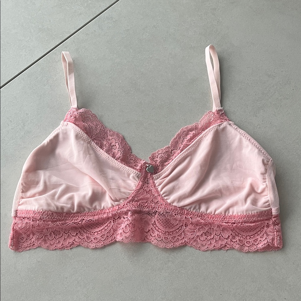Ardene Soft Pink Lace Trim Bralette